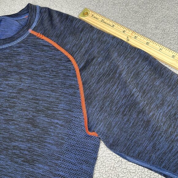 Lululemon Shirt Mens M/L Blue Metal Vent Tech Mesh Lightweight Athletic Gym - Picture 10 of 13